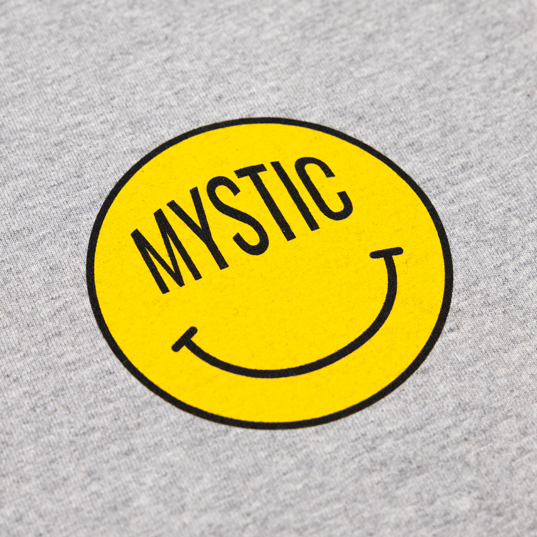 Mystic Smiley Cropped Tee in Dark Gray