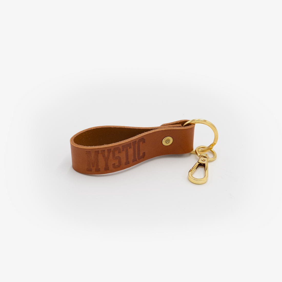 Mystic Leather Keychain with Gold Clasp