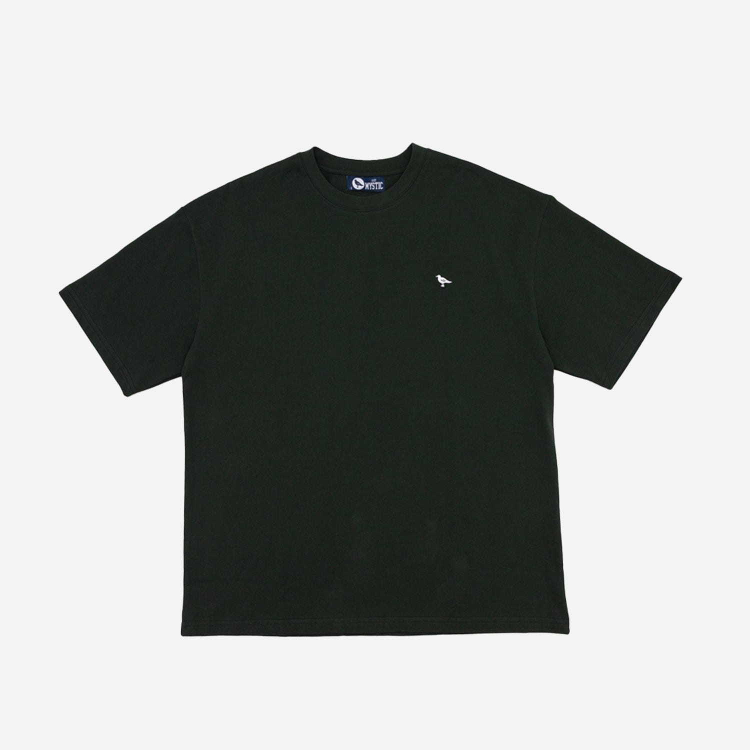 Boxy Heavyweight Logo T-Shirt in Hunter Green – Just Mystic Brand