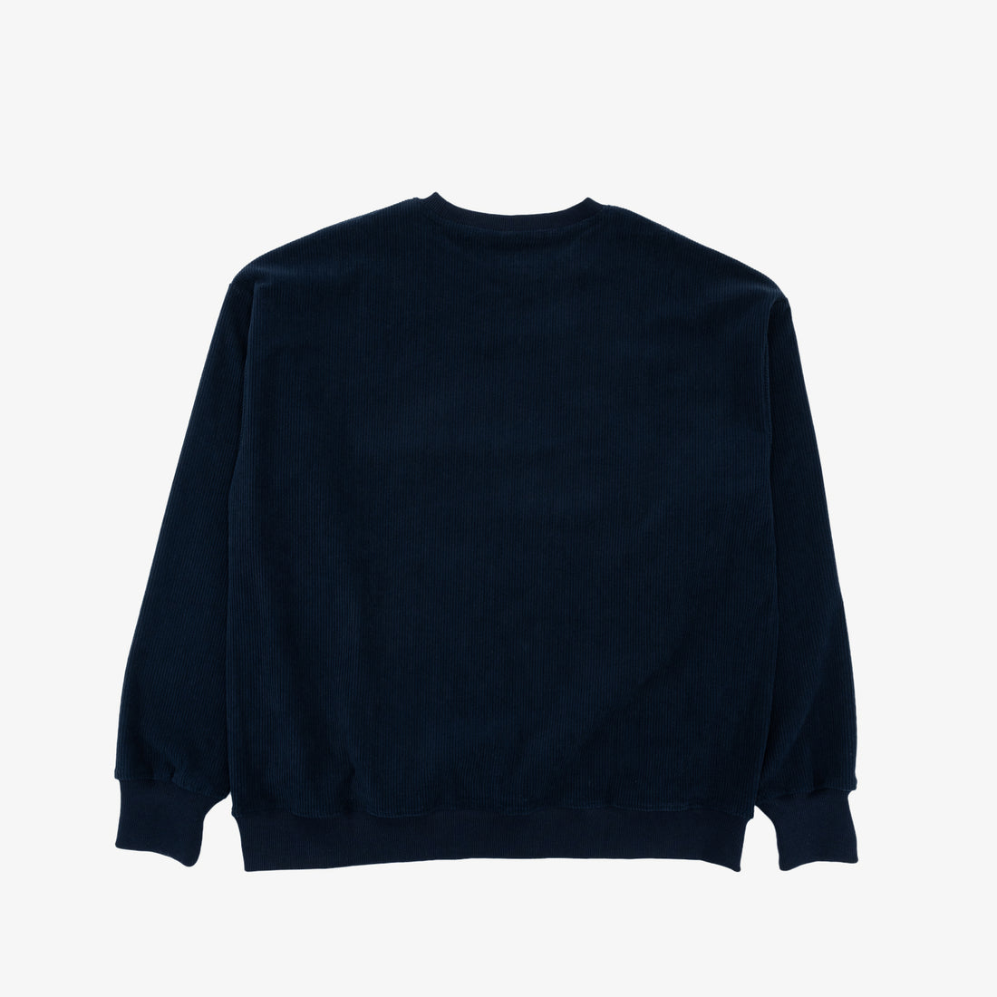 Logo Corduroy Crewneck in Navy