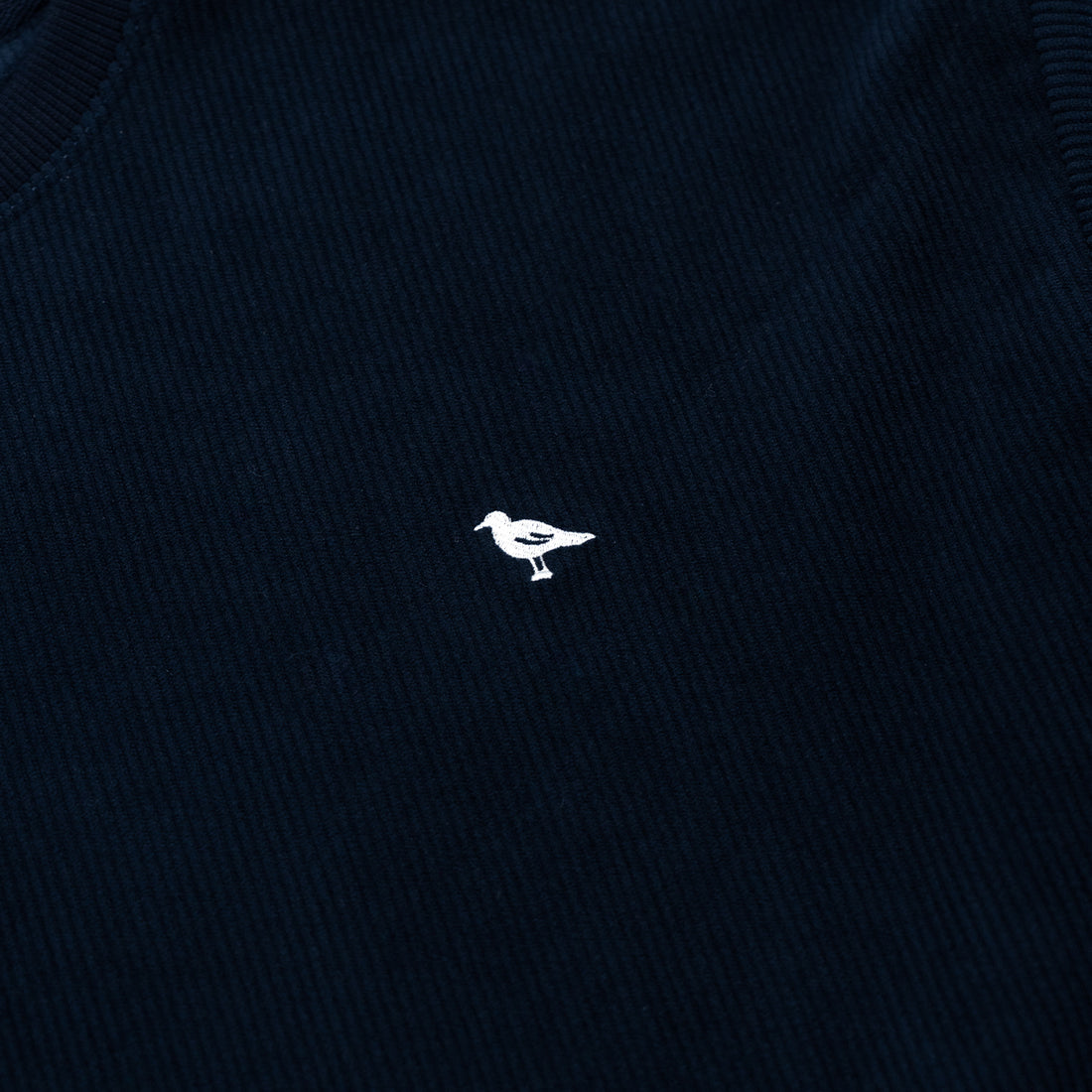 Logo Corduroy Crewneck in Navy